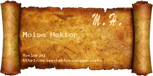 Moise Hektor névjegykártya